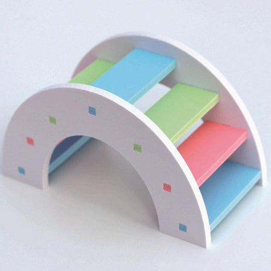 1pc Hamster Toy Small Pet House Sleeping Nest Cabin Rainbow Bridge