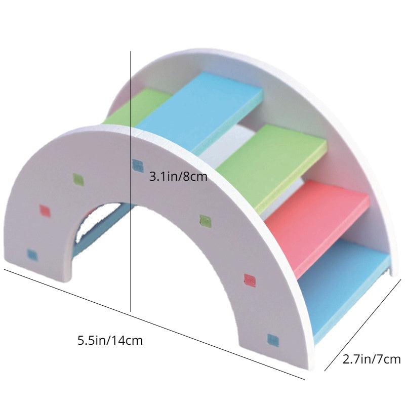 1pc Hamster Toy Small Pet House Sleeping Nest Cabin Rainbow Bridge