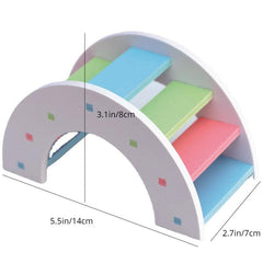 1pc Hamster Toy Small Pet House Sleeping Nest Cabin Rainbow Bridge