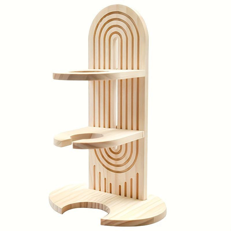 Wooden Hamster Water Feeder Holder with Adjustable Height