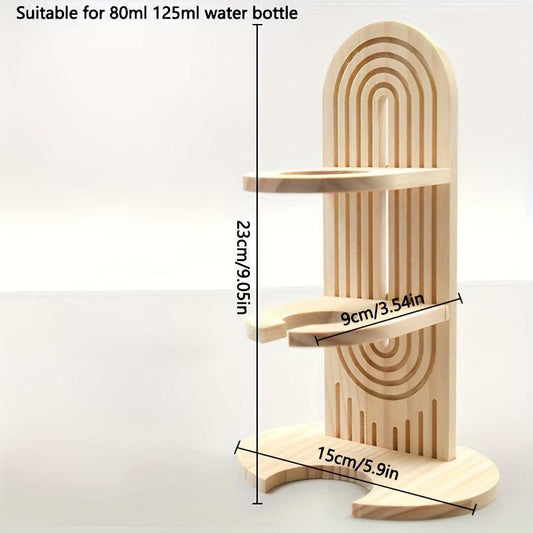 Wooden Hamster Water Feeder Holder with Adjustable Height
