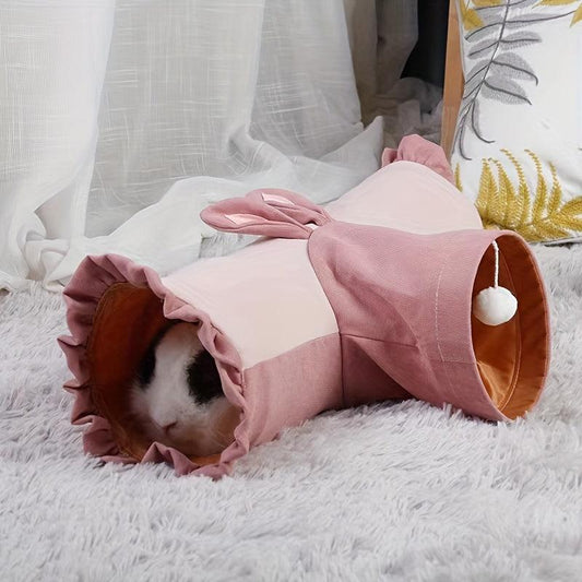 Small Pet Tunnel Toy Rabbit Chinchilla Three-way Hideaway