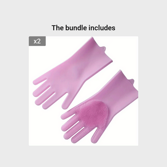 Pet Cat & Dog Massage Bath Gloves, Scratch & Bite Resistant