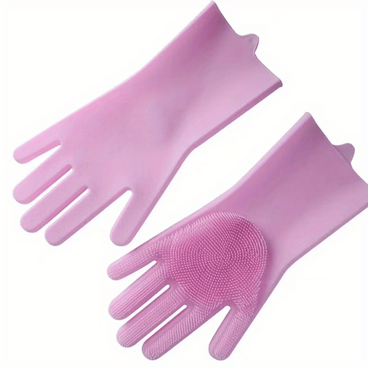 Pet Cat & Dog Massage Bath Gloves, Scratch & Bite Resistant