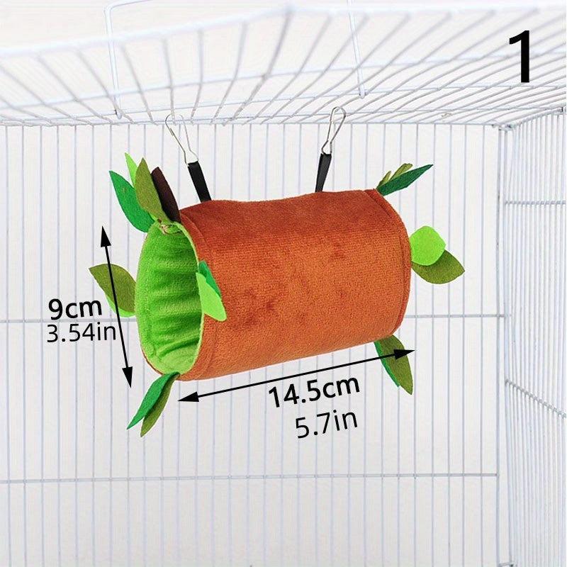 Cozy Forest Pattern Small Animal Hammock Bed for Cage Nest - Warmth & Comfort