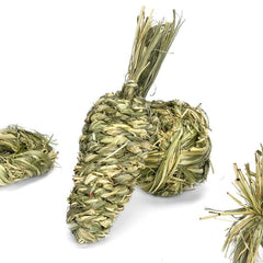 Rabbit Chew Toy Hamster Toys Grass Woven Balls Molar Snacks