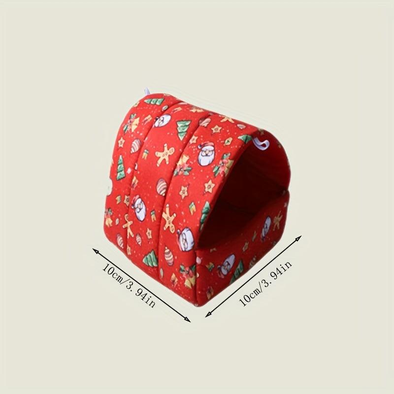 Pet Christmas Red Hammock Hamster Nest Santa Claus Graphic Small Pet Accessories