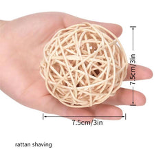 Small Animal Straw Toy Rolling Chew for Rabbits Guinea Pigs