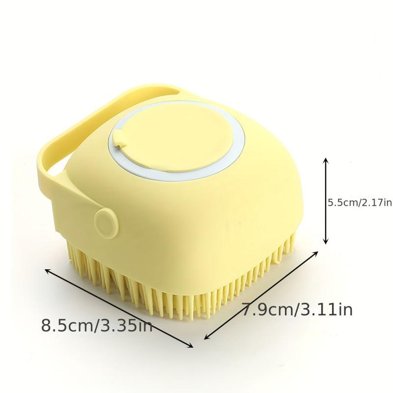 1pc Pet Silicone Bath Brush Pet Animal Shower Supplies Pet Cleaning Tools