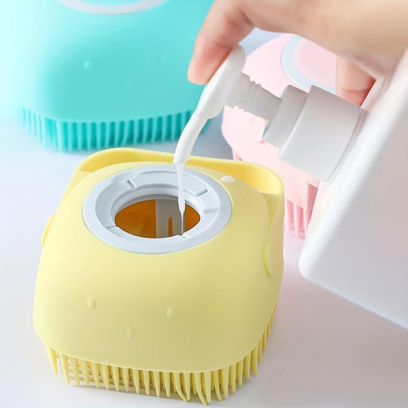 1pc Pet Silicone Bath Brush Pet Animal Shower Supplies Pet Cleaning Tools