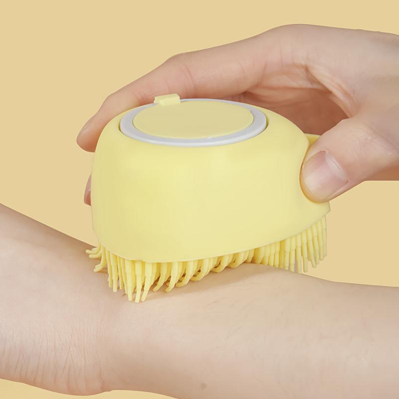 1pc Pet Silicone Bath Brush Pet Animal Shower Supplies Pet Cleaning Tools