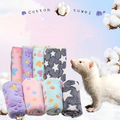 Small Pet Coral Velvet Mat Warm And Comfortable Hamster Cage Bedding