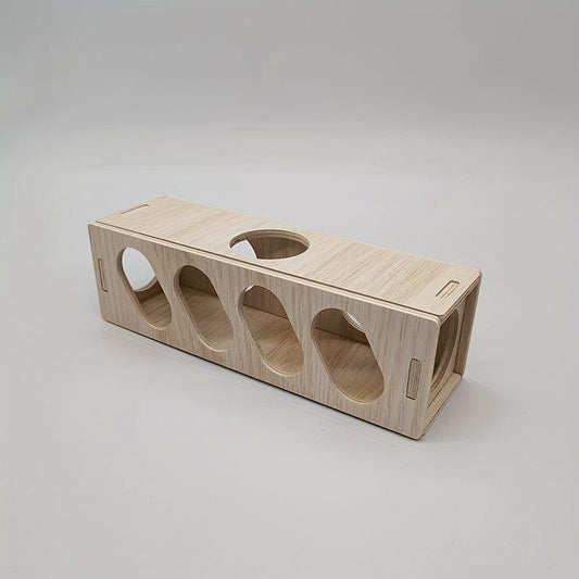 Hamster Wooden Tunnel Toy Secret Peep Shed Hideout