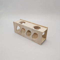 Hamster Wooden Tunnel Toy Secret Peep Shed Hideout