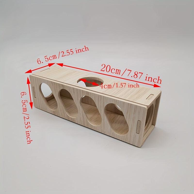 Hamster Wooden Tunnel Toy Secret Peep Shed Hideout