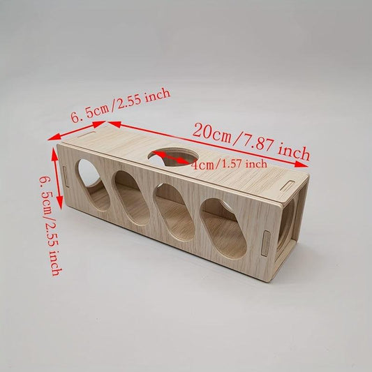 Hamster Wooden Tunnel Toy Secret Peep Shed Hideout