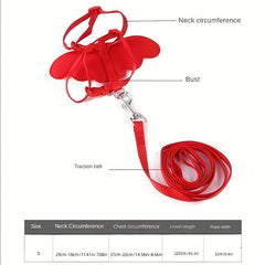 Angel Wings Rabbit Harness Leash Soft And Comfortable Adjustable Rabbit Leas