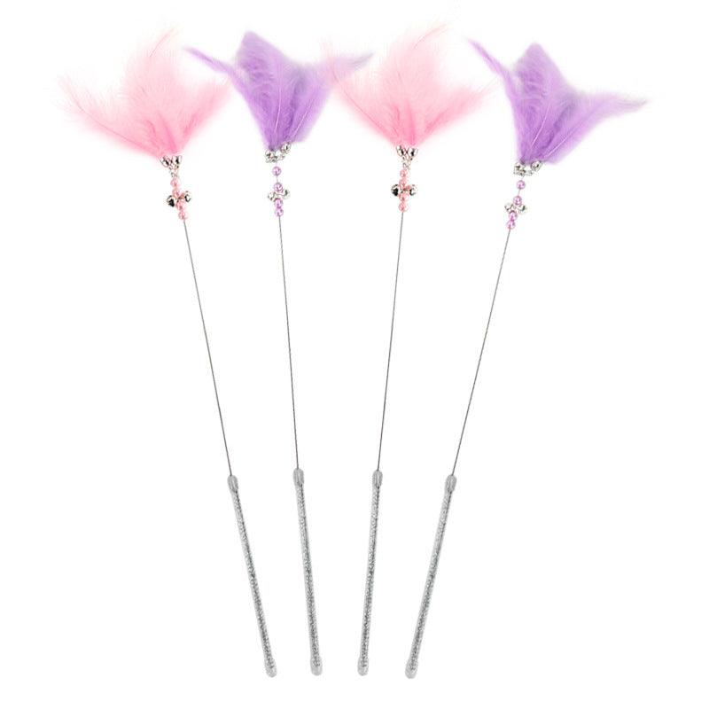 Interactive Fairy Cat Teaser Toy with Feather Bell, Kitten Toy Supplies