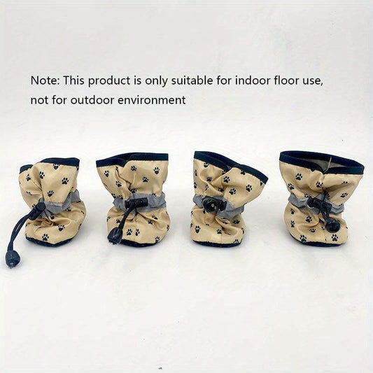 4 Reflective Anti Slip Dog Shoes Pet Boots for All Weather Protection