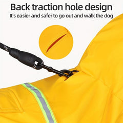Waterproof Adjustable Pet Raincoat for Dogs - Keep Your Dog Dry and Visible