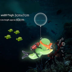 Luminous Green Mini Diver Fish Tank Ornament