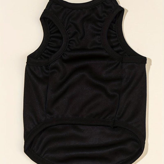 Pet Print Vest With Mama's Little Man Slogan