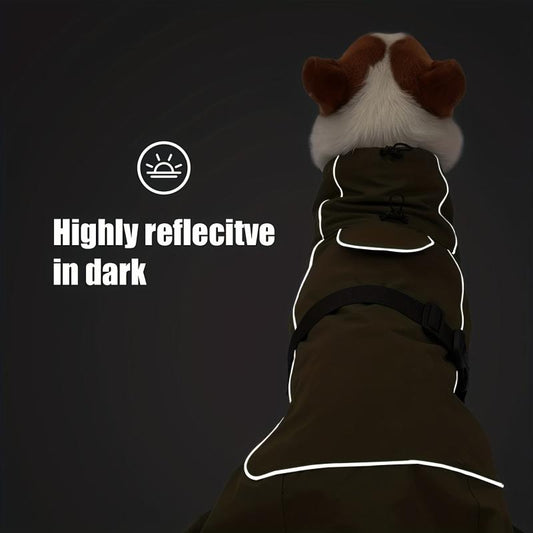 Double Layer Winter Dog Jackets Waterproof Dog Coats for Large Dogs