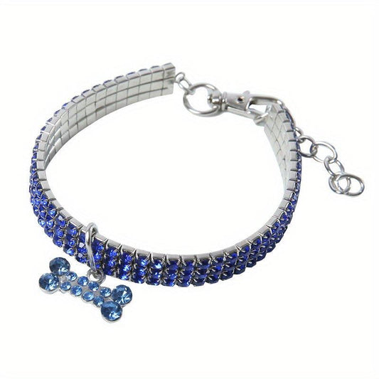 Rhinestone Pet Necklace - Sparkle and Shine for Your Cat or Dog