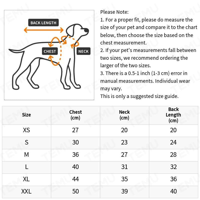 Winter Dog Coat V shaped Contrast Pet Costume Coldproof Warm Padded Dog Clothes