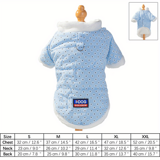 Dog Sweater Coat, Flannel Fleece Lined Soft Pet Jacket for Small Medium Dogs