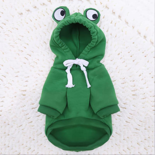 Green Frog Pet Sweater Dog Hoodie for Small and Medium Dogs