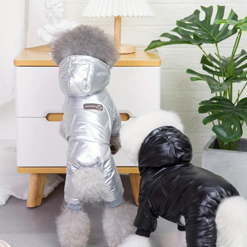 Thickened Warm Pet Clothes Dog Winter Coat Plush Hooded Jacket