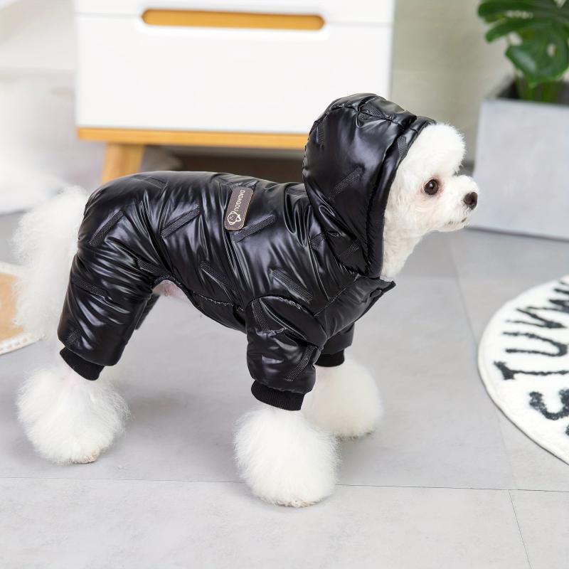 Thickened Warm Pet Clothes Dog Winter Coat Plush Hooded Jacket