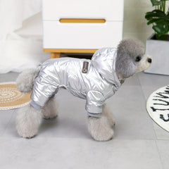 Thickened Warm Pet Clothes Dog Winter Coat Plush Hooded Jacket