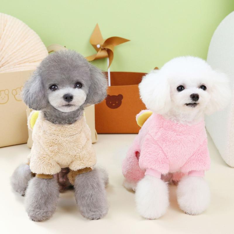 Pet Plush Warm Bear Backpack Dog Sweater for Autumn and Winter