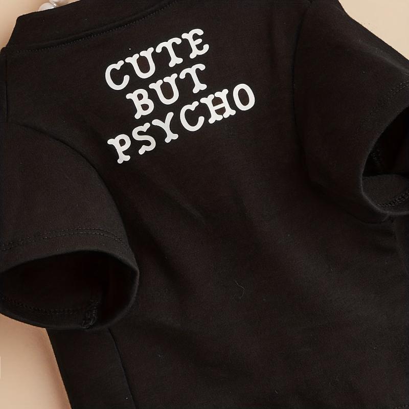 Letter Graphic Pet Tee Summer Clothes
