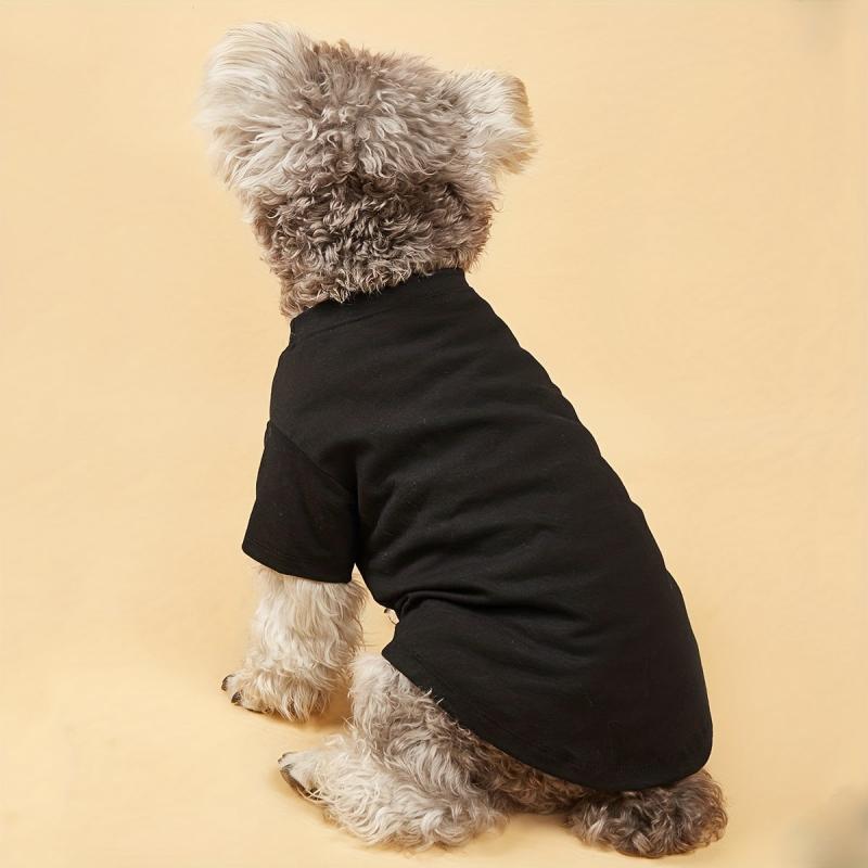 Letter Graphic Pet Tee Summer Clothes