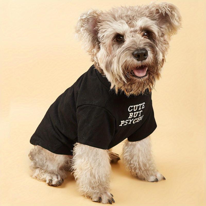 Letter Graphic Pet Tee Summer Clothes