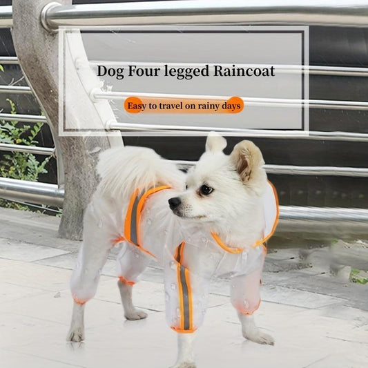 Pet Raincoat Reflective Strip Waterproof Jumpsuit