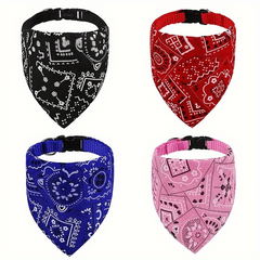 Adjustable Pet Saliva Towel Dog Cat Scarf Bandana Collar Stonego Pet Accessories