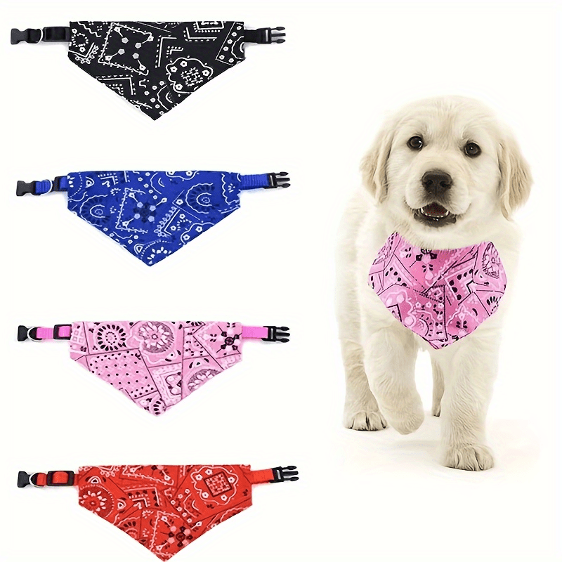 Adjustable Pet Saliva Towel Dog Cat Scarf Bandana Collar Stonego Pet Accessories