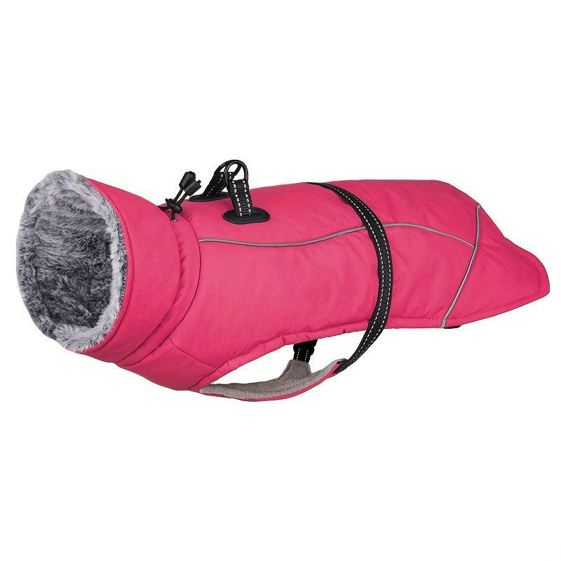 Winter Warm Dog Coat Windproof Waterproof Thickened Plush Jacket