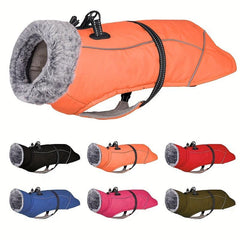 Winter Warm Dog Coat Windproof Waterproof Thickened Plush Jacket