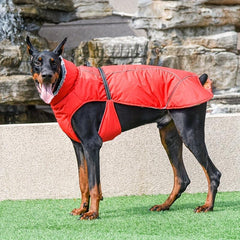 Winter Warm Dog Coat Windproof Waterproof Thickened Plush Jacket