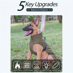 Winter Warm Dog Coat Windproof Waterproof Thickened Plush Jacket