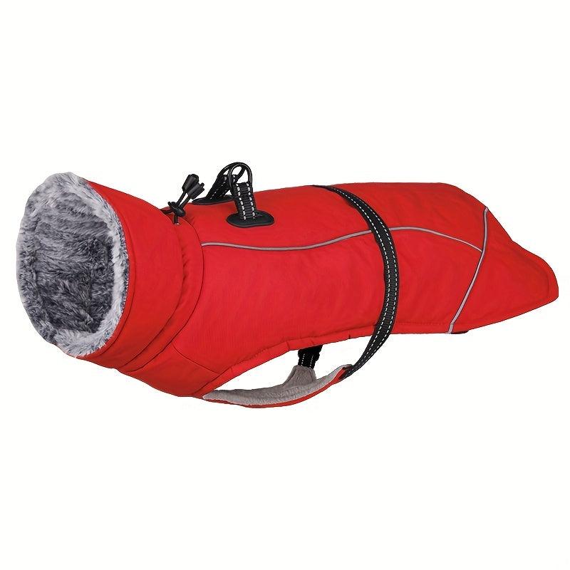Winter Warm Dog Coat Windproof Waterproof Thickened Plush Jacket