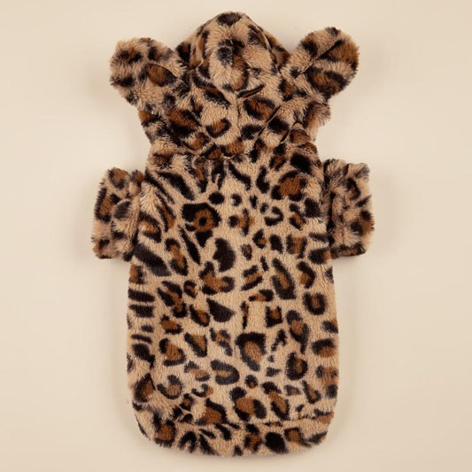 Leopard Pet Hoodie for Small & Medium Dogs