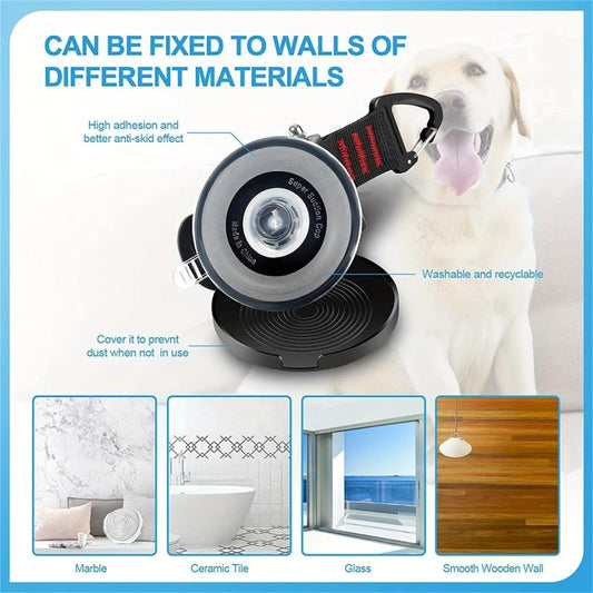 3pcs Suction Cup Hooks Set with Restraint Rope for Pet Grooming