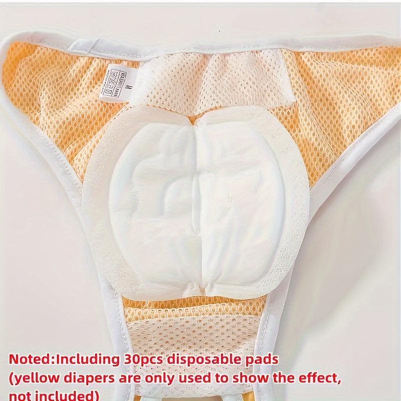 30 Pack Disposable Dog Diaper Pads High Absorbent Leak Proof Puppy Diapers