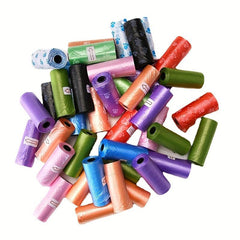 100/200 Paw Print Dog Poop Bags Cat Trash Can Bags Leak Proof Dog Waste Bags